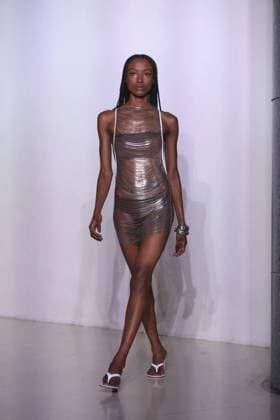 PFW - Vaillant Runway A model walks during the Vaillant show as part of Paris Fashion Week in Paris, France on October 03, 2025. Photo by Jerome Domine ABACAPRESS.COM  Copyright: xDominexJerome ABACAx