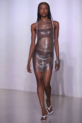 PFW - Vaillant Runway A model walks during the Vaillant show as part of Paris Fashion Week in Paris, France on October 03, 2025. Photo by Jerome Domine ABACAPRESS.COM  Copyright: xDominexJerome ABACAx
