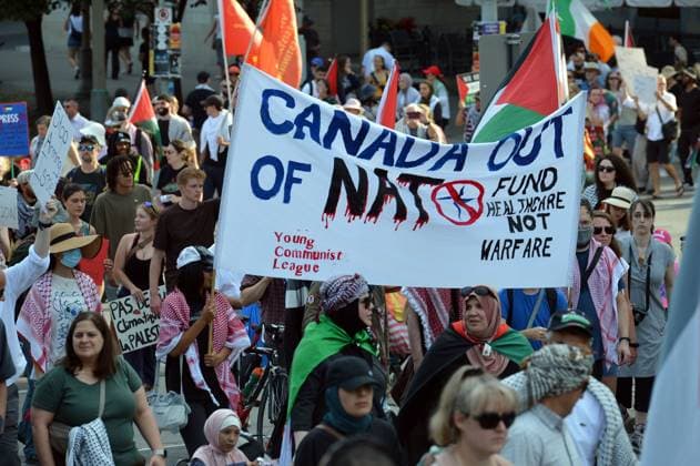 Pro-Palestinian demonstration in Ottowa OTTOWA, CANADA - OCTOBER 4: Ottawa residents participate in a demonstration, featuring Palestinian flags, concerning the call for a free Palestine in Ottowa, Canada on October 4, 2025. Kadri Mohamed Anadolu Ottowa Canada. Editorial use only. Please get in touch for any other usage.  Copyright: x2025xAnadoluxKadrixMohamedx