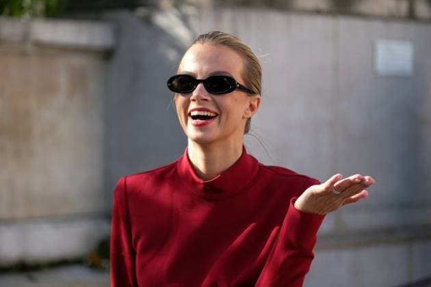 PFW - Elie Saab Outside Arrivals Simona Jakstaite attends the Elie Saab Womenswear Spring Summer 2026 show as part of Paris Fashion Week on October 4, 2025 in Paris, France. Photo by Robin Psaila ABACAPRESS.COM Paris France  Copyright: xPsailaxRobin ABACAx