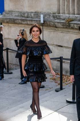 PFW - Elie Saab Outside Arrivals Nojoud Alrumaihi attends the Elie Saab Womenswear Spring Summer 2026 show as part of Paris Fashion Week on October 4, 2025 in Paris, France. Photo by Robin Psaila ABACAPRESS.COM Paris France  Copyright: xPsailaxRobin ABACAx