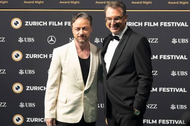 James McAvoy und Christian Jungen bei der Premiere des Kinofilms California Schemin auf dem 21. Zurich Film Festival 2025 im Opernhaus. Zürich, 04.10.2025