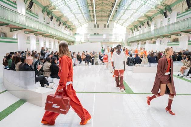 PFW - Lacoste Runway Models present creations by Lacoste for the Women Ready-to-wear Spring-Summer 2026 collection as part of the Paris Fashion Week, in Paris on October 5, 2025. Photo by Eliot Blondet ABACAPRESS.COM Paris France France  Copyright: xBlondetxEliot ABACAx