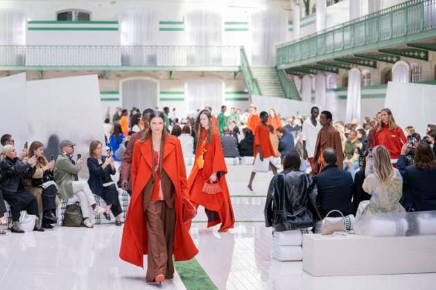 PFW - Lacoste Runway Models present creations by Lacoste for the Women Ready-to-wear Spring-Summer 2026 collection as part of the Paris Fashion Week, in Paris on October 5, 2025. Photo by Eliot Blondet ABACAPRESS.COM Paris France France  Copyright: xBlondetxEliot ABACAx