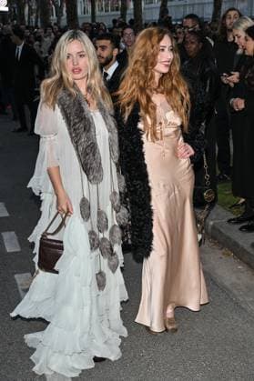 PFW Chloe Outside Arrivals Georgia May Jagger, Elizabeth Jagger arriving at Chloe show during Paris Fashion Week in Paris, France on October 5, 2025. Photo by Julien Reynaud APS-Medias ABACAPRESS.COM Paris France  Copyright: xReynaudxJulien APS-Medias ABACAx