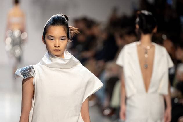 Runway Niccolo Pasqualetti Womenswear - PFW A model mannequin walks the runway during the Niccolò Pasqualetti Womenswear Spring Summer 2026 show as part of Paris Fashion Week on October 5, 2025 in Paris, France. Photo by Alexis Jumeau ABACAPRESS.COM Paris France  Copyright: xJumeauxAlexis ABACAx