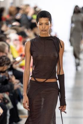 Runway Ottolinger Womenswear - PFW A model mannequin walks the runway during the Ottolinger Womenswear Spring Summer 2026 show as part of Paris Fashion Week on October 05, 2025 in Paris, France. Photo by Alexis Jumeau ABACAPRESS.COM Paris France  Copyright: xJumeauxAlexis ABACAx