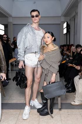 Front Row Ottolinger Womenswear - PFW Frieder Sell and guest attends the Ottolinger Womenswear Spring Summer 2026 show as part of Paris Fashion Week on October 05, 2025 in Paris, France. Photo by Alexis Jumeau ABACAPRESS.COM Paris France  Copyright: xJumeauxAlexis ABACAx