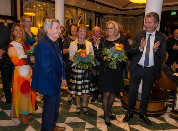 05.10..2025, Internationales Klassikfestival: Festival der Nationen 2025, Bad Wörishofen (Unterallgäu), Abschlussgala: nach dem Arienabend die Schlussfeier im Hotel Tanneck Bad Wörishofen, Hans Joachim Kania, Christine Högel, Marieluise Vorwerk, Bürgermeister Stefan Welzel 05.10.2025, Klassikfestival Bad Wörishofen 05.10.2025, Klassikfestival Bad Wörishofen