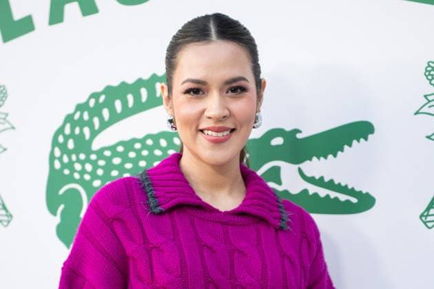 PFW Lacoste Photocall Raisa attending the Lacoste Womenswear Spring Summer 2026 show as part of Paris Fashion Week in Paris, France on October 05, 2025. Photo by Aurore Marechal ABACAPRESS.COM Paris France  Copyright: xMarechalxAurore ABACAx