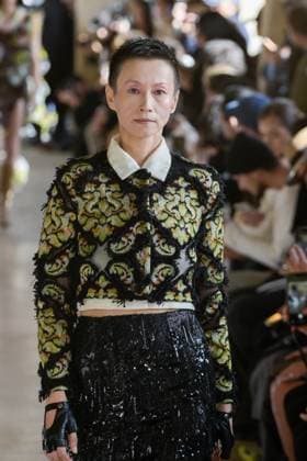 PFW - Shuting Qiu Runway A model walks the runway during the Shuting Qiu Womenswear Spring Summer 2026 show as part of Paris Fashion Week on October 5, 2025 in Paris, France. Photo by Jana Call me J ABACAPRESS.COM Paris Ile de France France  Copyright: xJanaxCallxmexJ ABACAx