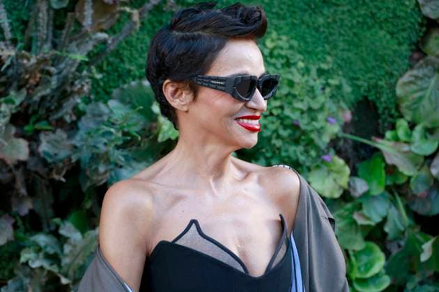 Farida Khelfa Arrivals at the Jean Paul Gaultier fashion show during Paris Fashion Week, Womens Ready to Wear Spring Summer 2026 at the Musée du quai Branly in Paris, Sunday, October 5, 2025 Christophe Aubert via Bestimage Celebrities arriving at the Jean Paul Gaultier fashion show during Paris Fashion Week, Womens Ready to Wear Spring Summer 2026 at the Musée du quai Branly in Paris, Sunday, October 5, 2025 Paris France  Copyright: xChristophexAubertxviaxBestimagexChristophexAubertxviaxBestimagex