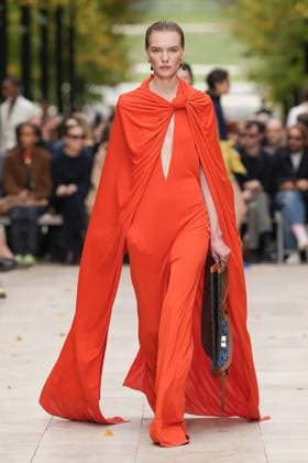 (251006) -- PARIS, Oct. 6, 2025 -- A model presents creations from the ready-to-wear Spring Summer 2026 collections by CELINE during the Paris Fashion Week in Paris, France, on Oct. 5, 2025. ( Handout via Xinhua) FRANCE-PARIS-FASHION WEEK-CELINE MeetEurope 