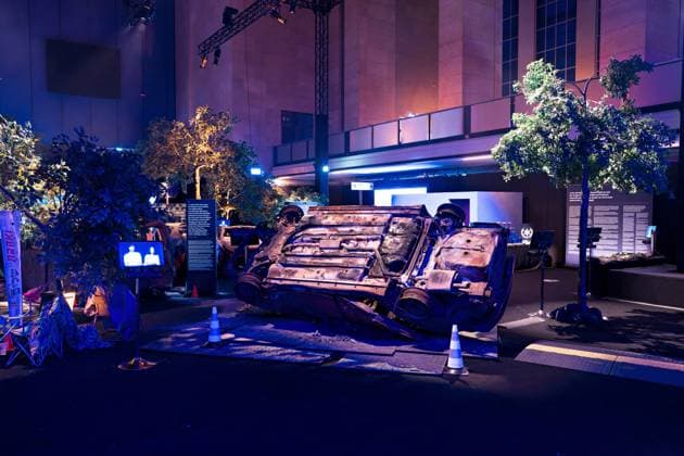 06.10.2025,Berlin,Gedenkausstellung: Nova Music Festival Exhibition,ab dem 7. Oktober 2025 ist die Nova Music Festival Exhibition im ehemaligen Flughafen Tempelhof in Berlin zu sehen.Am heutigen Tag gab es ein Pressetag.