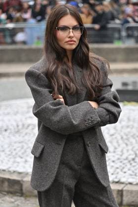 PFW Miu Miu Outside Arrivals Thylane Blondeau arriving at Miu Miu show during Paris Fashion Week in Paris, France on October 6, 2025. Photo by Julien Reynaud APS-Medias ABACAPRESS.COM Paris France  Copyright: xReynaudxJulien APS-Medias ABACAx