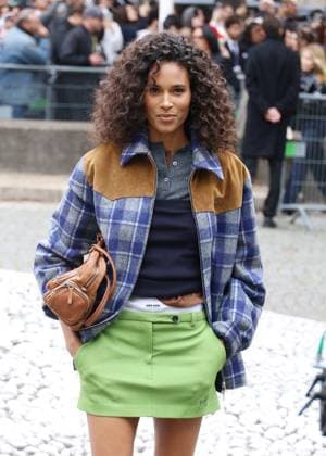Cindy Bruna at the arrivals of the Miu Miu Fashion Show Ready to Wear Women Collection Spring Summer 2026 during Paris Fashion Week PFW , at the Economic, Social and Environmental Council, Palais d lena, in Paris, France, on October 6, 2025 Denis Guignebourg Bestimage Arrivals Balenciaga Fashion Show Ready to Wear Collection Spring Summer 2026 during Paris Fashion Week on 6, october, 2025 Paris France  Copyright: xDenisxGuignebourgx xBestimagexDenisxGuignebourgx xBestimagex