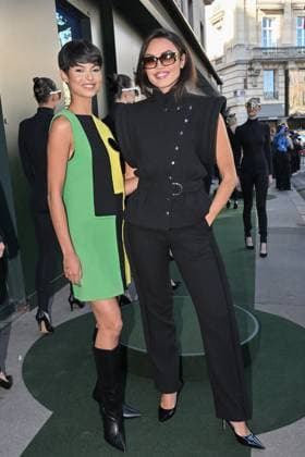 PFW Pierre Cardin Front Row Eve Gilles, Diane Leyre attending Pierre Cardin show during Paris Fashion Week in Paris, France on October 7, 2025. Photo by Julien Reynaud APS-Medias ABACAPRESS.COM Paris France  Copyright: xReynaudxJulien APS-Medias ABACAx