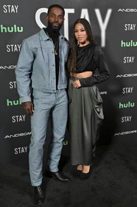 Mo McRae und Lex Scott Davis bei der Premiere des Hulu-Films Stay im Ted Mann Theater. Los Angeles, 07.10.2025