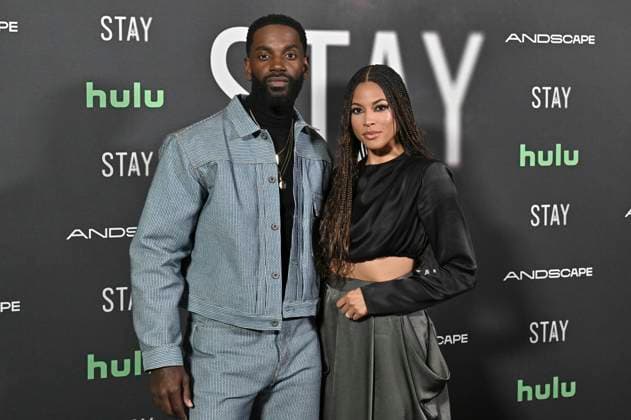 Mo McRae und Lex Scott Davis bei der Premiere des Hulu-Films Stay im Ted Mann Theater. Los Angeles, 07.10.2025