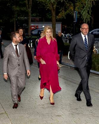 08-10-2025 Breda Queen Maxima with Martijn van Gruijthuijsen, loco-commissaris van de Koning in de provincie Noord-Brabant and A. van Drunen, loco-burgemeester van Breda attended the King Willem I Prize winners dinner in Breda. Â  Copyright: xPPEx