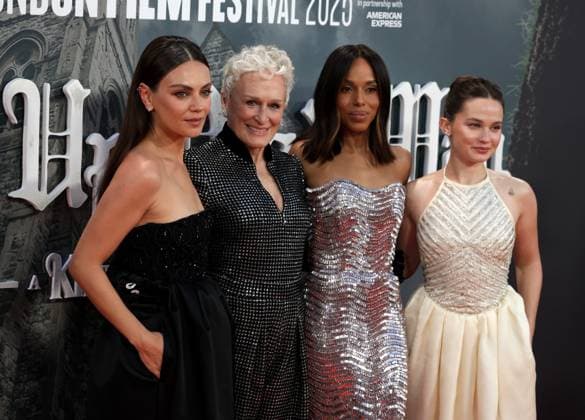 Opening Gala screening of Wake Up Dead Man: A Knives Out Mystery in London, UK - 8 Oct 2025 Mila Kunis, Glenn Close, Kerry Washington and Cailee Spaeny attend the Opening Gala screening of Wake Up Dead Man: A Knives Out Mystery during the 69th BFI London Film Festival. London United Kingdom Copyright: xFredxDuvalx xSOPAxImagesx FD_knifes_out_story_34