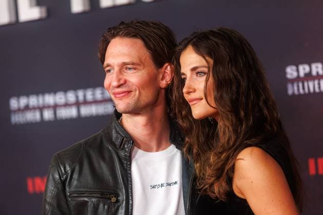 Deutschlandpremiere - Deliver Me from Nowhere - August Wittgenstein und Mia Rohla bei der Deutschlandpremiere vom Film Deliver Me from Nowhere im Zoo Palast am 08.10.2025 in Berlin. Copyright: xEventpressxKochanx