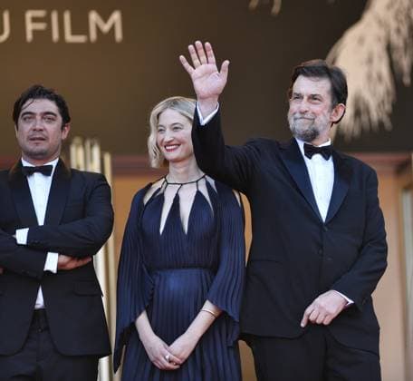 74th Cannes Film Festival, Three Floors Premiere CANNES, FRANCE - JULY 11: Italian actor and director Nanni Moretti (R), Italian actor Riccardo Scamarcio (L) and Italian actress Alba Rohrwacher arrive for the screening of the film Tre Piani (Three Floors) in competition at the 74th Cannes Film Festival in Cannes, France on July 11, 2021 Provence-Alpes-Cote d Azur France. Editorial use only. Please get in touch for any other usage.  Copyright: x2025xAnadoluxMustafaxYalcÄ±nx