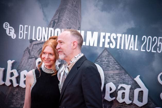 October 8, 2025, London, United Kingdom: Nathan Johnson (R) attends the Wake Up Dead Man: A Knives Out Mystery opening gala during the 69th BFI London Film Festival at The Royal Festival Hall. London United Kingdom - ZUMAs197 20251008_aaa_s197_220 Copyright: xLoredanaxSangiulianox