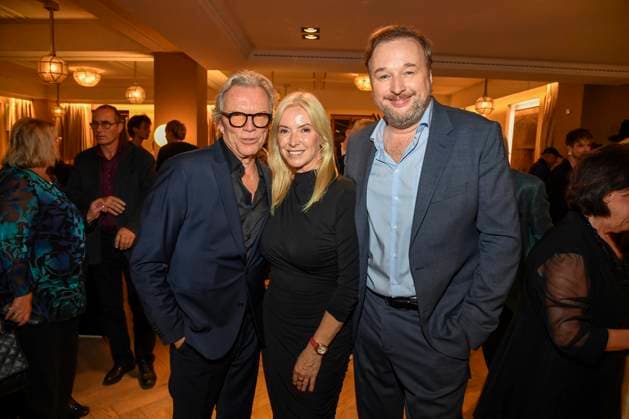 abb Wolfgang Lippert, Gesine Lippert und Stephan Grossmann auf der Aftershow Party bei der Welt Premiere der neuen Grand Show Blinded by delight im Friedrichstadt-Palast am 08.10.2025 in Berlin Berlin Deutschland