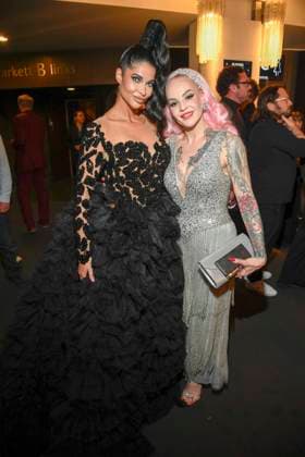abb Micaela Schaefer und Belle la Donna auf der Aftershow Party bei der Welt Premiere der neuen Grand Show Blinded by delight im Friedrichstadt-Palast am 08.10.2025 in Berlin Berlin Deutschland