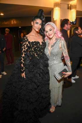 abb Micaela Schaefer und Belle la Donna auf der Aftershow Party bei der Welt Premiere der neuen Grand Show Blinded by delight im Friedrichstadt-Palast am 08.10.2025 in Berlin Berlin Deutschland
