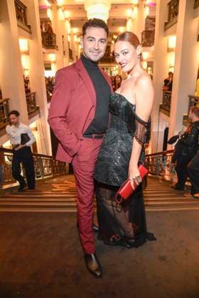 abb Andrzej Cibis und Victoria Kleinfelder-Cibis auf der Aftershow Party bei der Welt Premiere der neuen Grand Show Blinded by delight im Friedrichstadt-Palast am 08.10.2025 in Berlin Berlin Deutschland