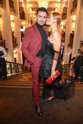 abb Andrzej Cibis und Victoria Kleinfelder-Cibis auf der Aftershow Party bei der Welt Premiere der neuen Grand Show Blinded by delight im Friedrichstadt-Palast am 08.10.2025 in Berlin Berlin Deutschland