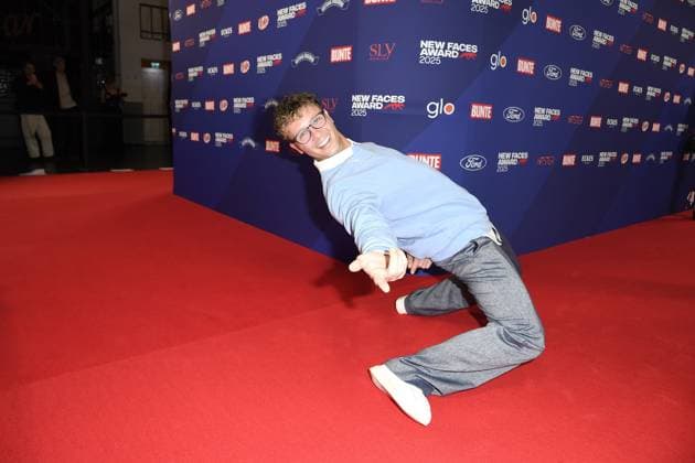 Bunte New Faces Award Film in Berlin Emil Kusmirek bei der Verleihung des BUNTE New Face Awards im Festsaal Kreuzberg in Berlin am 08.10.2025