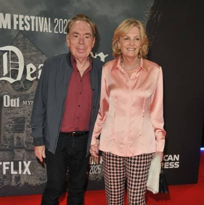 Lord Andrew Lloyd Webber and Lady Madeleine Lloyd Webber at the Wake Up Dead Man: A Knives Out Mystery 69th BFI London Film Festival opening gala, day 1, Royal Festival Hall, Belvedere Road, on Wednesday 08 October 2025 in London, England, UK. Copyright: x(c)CANxNGUYENx2025x