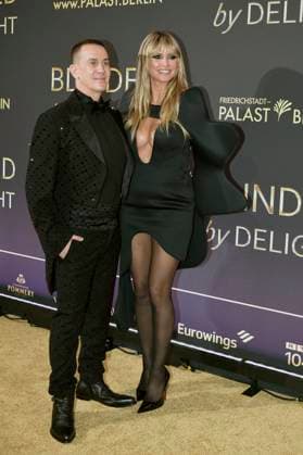 Jeremy Scott und Heidi Klum bei der Weltpremiere der Blinded by Delight Grand Show 2025 im Friedrichstadt-Palast. Berlin, 08.10.2025
