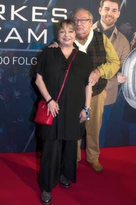 Manon Strache und Jaecki Schwarz bei der Premiere der ZDF Krimiserie Ein starkes Team - Für immer jung in der Astor Film Lounge. Berlin, 08.10.2025