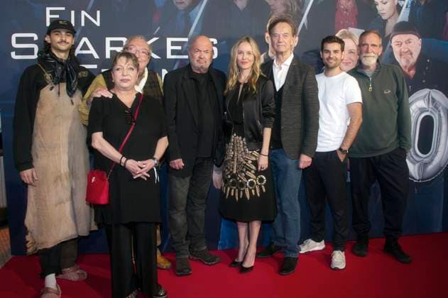 Martin Penaloza Cecconi, Manon Strache, Jaecki Schwarz, Florian Martens, Stefanie Stappenbeck, Arnfried Lerche, Lucas Reiber und Jochen Nickel bei der Premiere der ZDF Krimiserie Ein starkes Team - Für immer jung in der Astor Film Lounge. Berlin, 08.10.2025