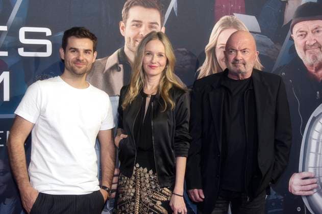Lucas Reiber, Stefanie Stappenbeck und Florian Martens bei der Premiere der ZDF Krimiserie Ein starkes Team - Für immer jung in der Astor Film Lounge. Berlin, 08.10.2025