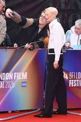 Tilda Swinton bei der Premiere des Kinofilms Ballad of a Small Player auf dem 69. BFI London Film Festival 2025 in der Royal Festival Hall. London, 09.10.2025