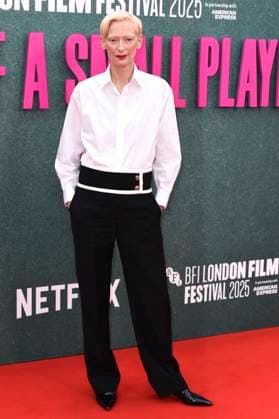 Tilda Swinton bei der Premiere des Kinofilms Ballad of a Small Player auf dem 69. BFI London Film Festival 2025 in der Royal Festival Hall. London, 09.10.2025
