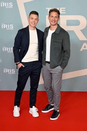 Thomas Fleischmann mit Gast bei der Premiere der Sky-Serie The Iris Affair im Mathäser Filmpalast. München, 09.10.2025