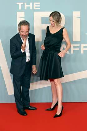 Tom Hollander und Niamh Algar bei der Premiere der Sky-Serie The Iris Affair im Mathäser Filmpalast. München, 09.10.2025