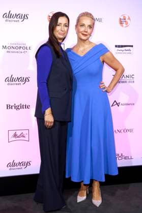 Pinar Atalay und Julija Nawalnaja Yulia Navalnaya bei der 2. Verleihung des Brigitte Award 2025 in der Bertelsmann Hauptstadtrepräsentanz. Berlin, 09.10.2025
