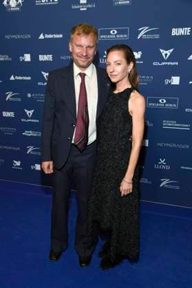 Robert Stadlober und Katharina Schüttler bei der Verleihung des Deutschen Schauspielpreises 2025 im Hotel Pullman Berlin Schweizerhof. Berlin, 09.10.2025