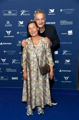 Heinrich Schafmeister mit Ehefrau Jutta Schafmeister bei der Verleihung des Deutschen Schauspielpreises 2025 im Hotel Pullman Berlin Schweizerhof. Berlin, 09.10.2025