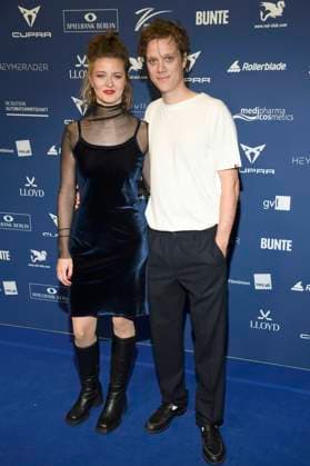Linda Blümchen und Simon Steinhorst bei der Verleihung des Deutschen Schauspielpreises 2025 im Hotel Pullman Berlin Schweizerhof. Berlin, 09.10.2025