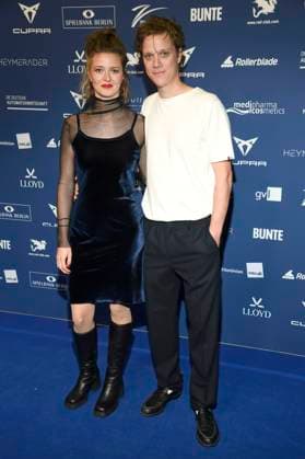 Linda Blümchen und Simon Steinhorst bei der Verleihung des Deutschen Schauspielpreises 2025 im Hotel Pullman Berlin Schweizerhof. Berlin, 09.10.2025