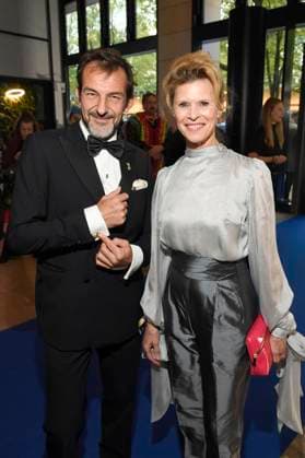 Hans-Werner Meyer und Leslie Malton bei der Verleihung des Deutschen Schauspielpreises 2025 im Hotel Pullman Berlin Schweizerhof. Berlin, 09.10.2025