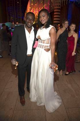 Jerry Kwarteng und Victoire Laly bei der Verleihung des Deutschen Schauspielpreises 2025 im Hotel Pullman Berlin Schweizerhof. Berlin, 09.10.2025